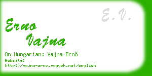 erno vajna business card