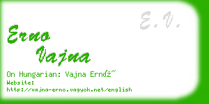 erno vajna business card